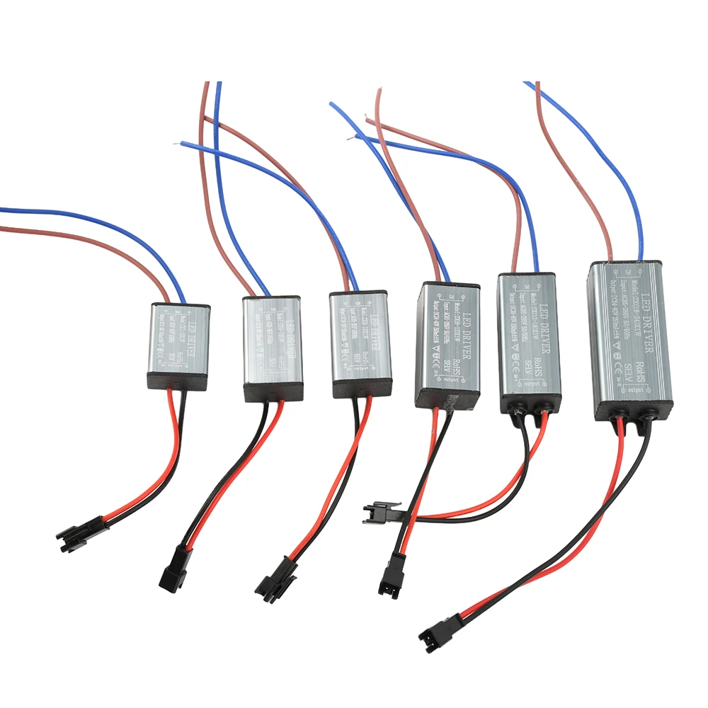 LED Driver 1-3W 4-7W 6-10W 8-12W 12-18W 18-24W Waterproof Driver Power Supply Aluminum Shell Glued Panel Light Power Adapter ﻿