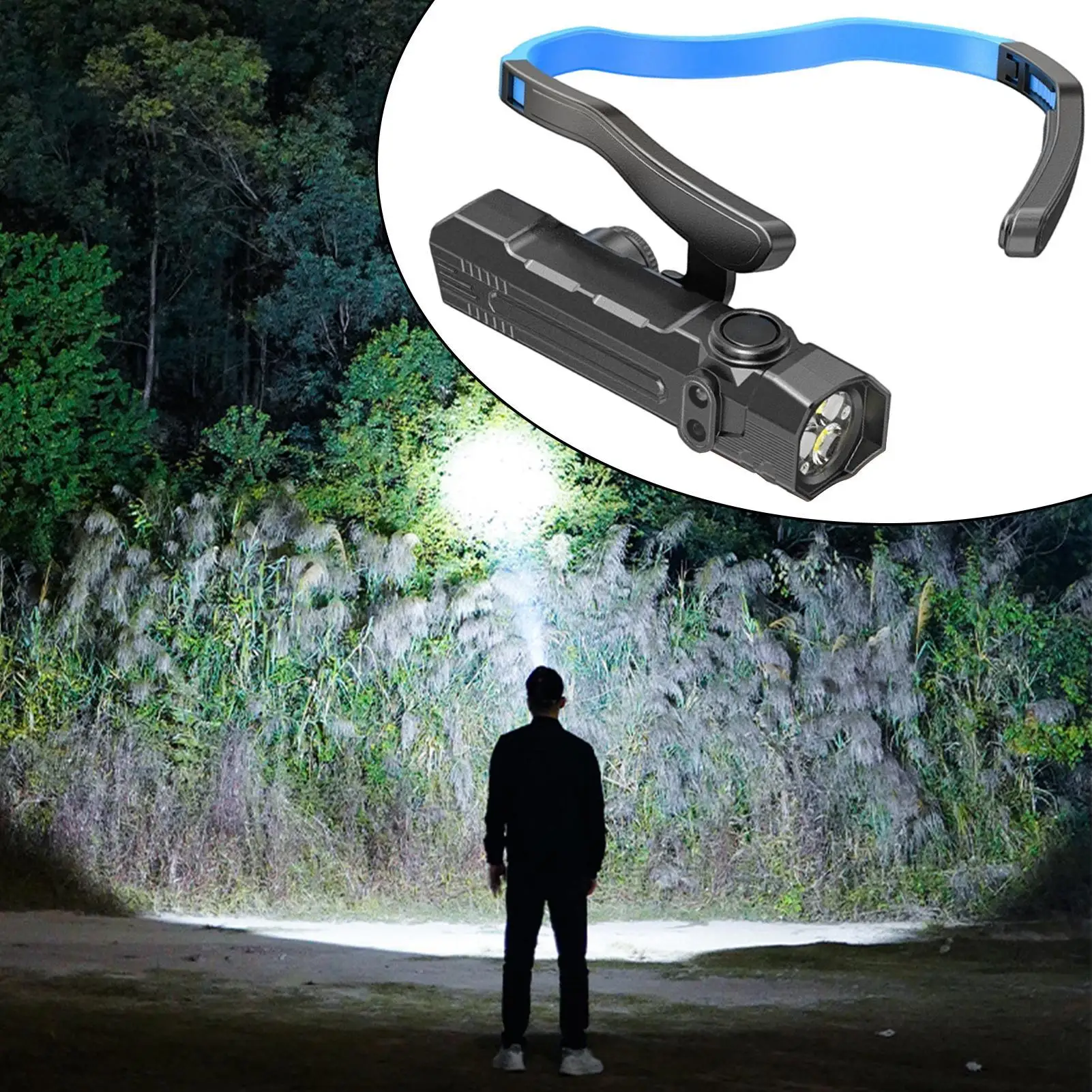 LED Headlamp Bright Waterproof LED Headlight Ear Worn Headlamp For Backpacking Camping Caving Cycling Fishing Hiking Night Work