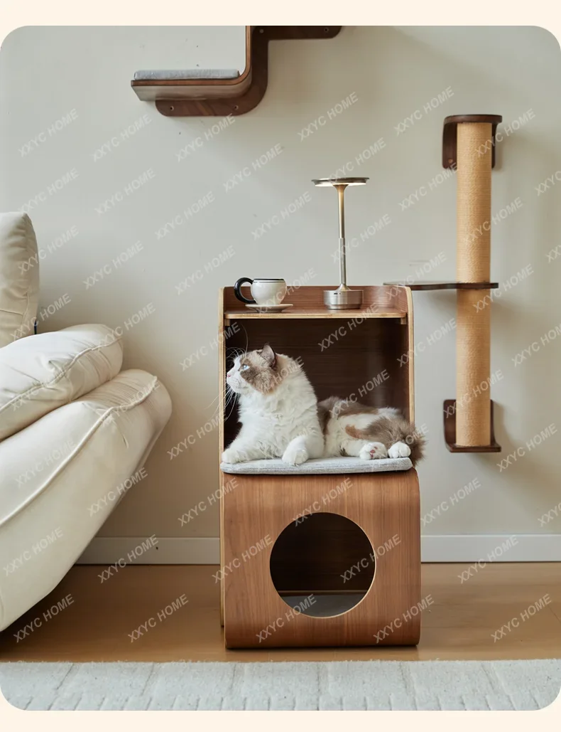 Elegant Real Wood Nightstands  Tall Pet Cute Modern Librero Bedside Table Bookshelf Weird Szafki Nocne Furniture Home  FT