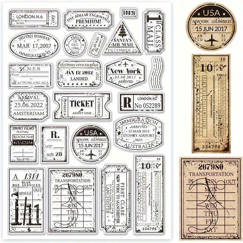 Label Transparent Clear Stamp For DIY ScrapbookingCard Making C126