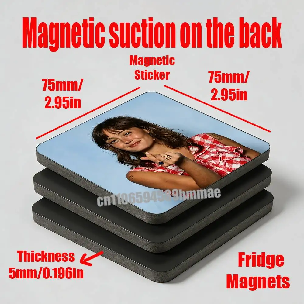 Refrigerator Magnets Metal Icebox Cabinet For Ella Purnell British Actress Custom Fridge Magnetic Cards Cover