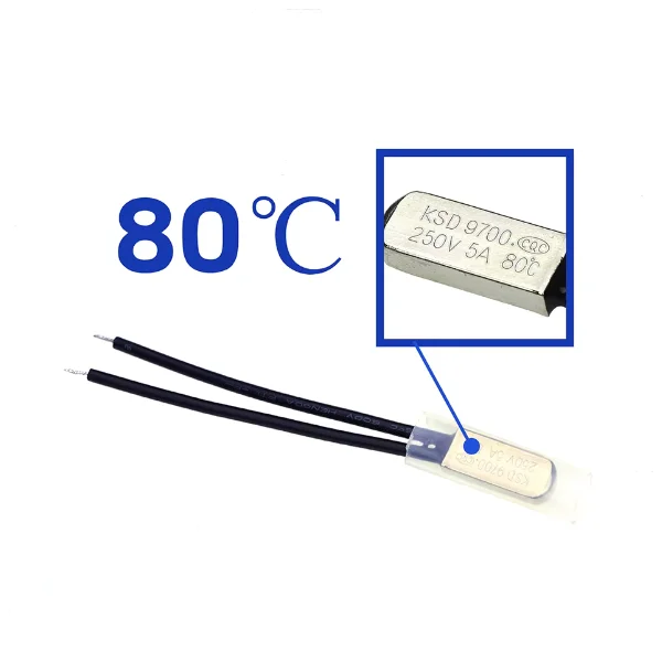 KSD9700 5A 250V Metal Temperature Switch 15/40/80/65/95/100C-180 Degree Normally Closed Temperature Sensor Thermal Protection