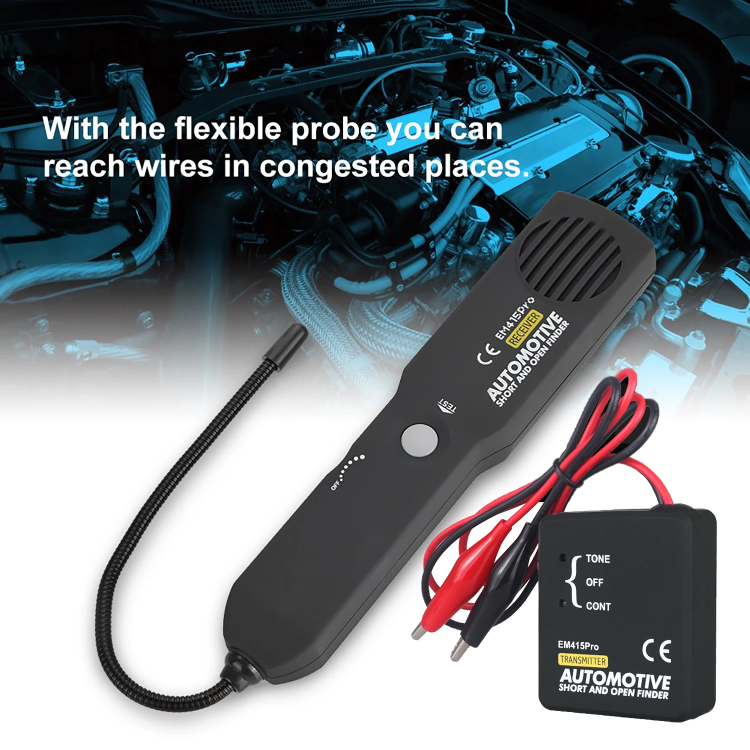 EM415PRO Scanner 6-42V Wire Short Open Detector Maintenance Black Tool And Circuit Breaker Tester Cable