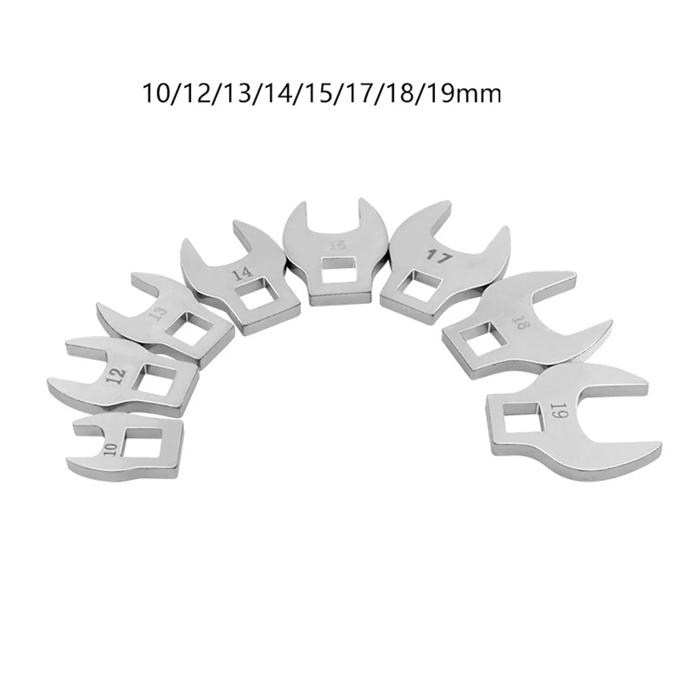 8Pcs 3/8 Inch Drive Crowfoot Wrench Set 10-22mm Metric Chrome Plated Crow Foot Metric Or Imperial Keys Set Multitool Hand Tools