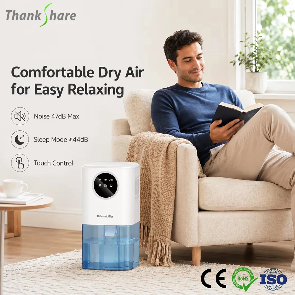 1.7L Dehumidifier Home Air Dyer Large Capacity Indoor Moisture Remover Silent Air Purification For Home Bedroom Office