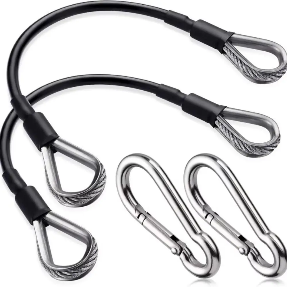 Stainless Steal Gym Cable Extension Tricep Pull Down Multifunctional Fitness Extension Cable Climbing Buckle Professional