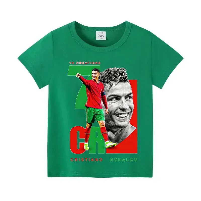 CR7 Cristiano Ronaldo Kids T-shirts Cartoon Clothes Shorts Sleeve Tee Football Star Printed Boutique Casual Tops Apparel Gifts view 2