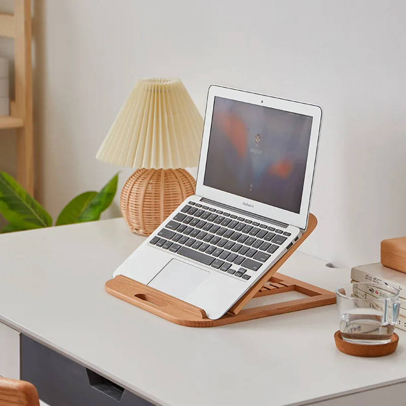 Imagem -03 - Oyixinger- Suporte de Madeira do Portátil Altura Ajustável para Macbook Air Pro 1116 Mini Prateleira Alta Qualidade