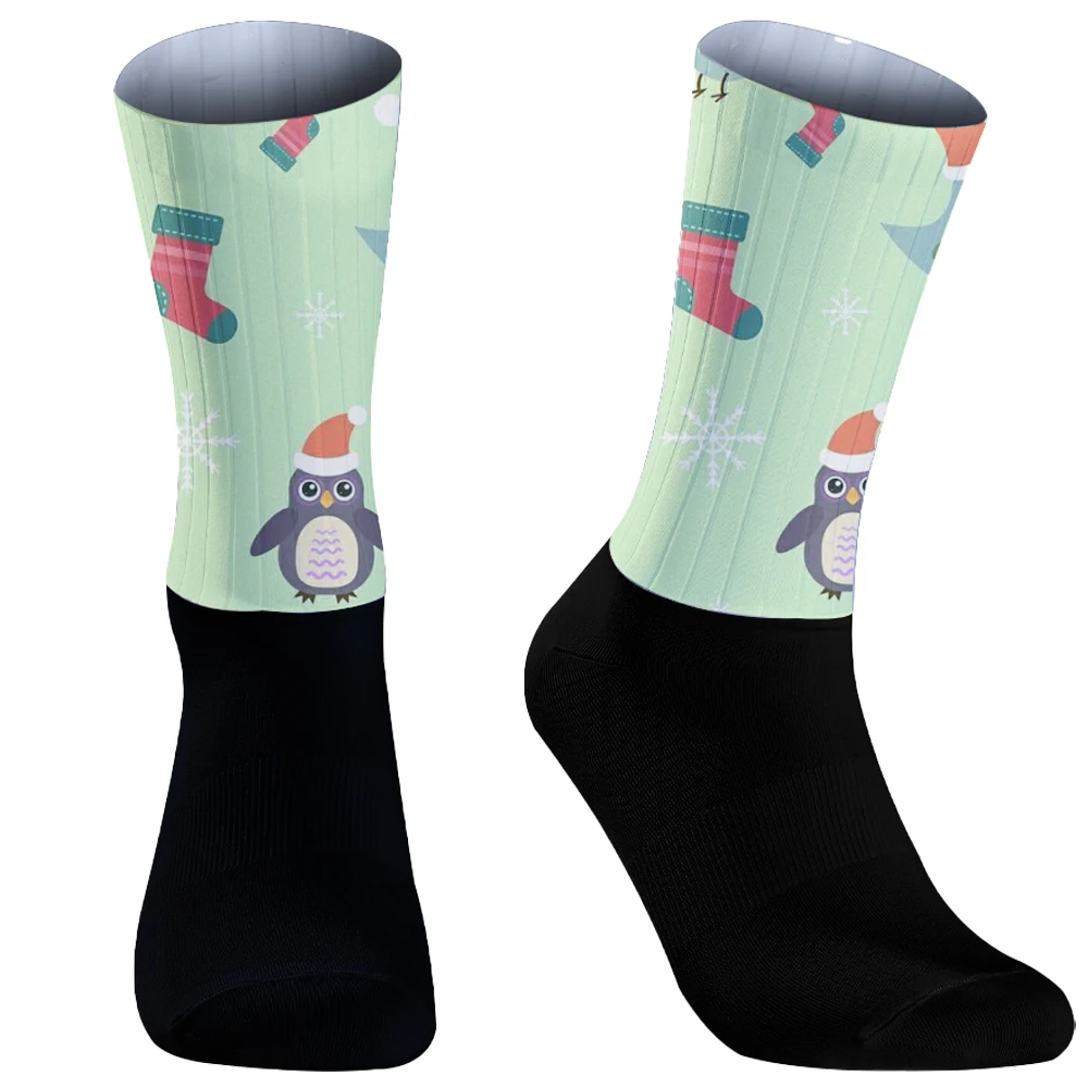 Christmas cycling socks Running Quick Dry Medium Cylinder Men and Women Sports Fitness in the Tube