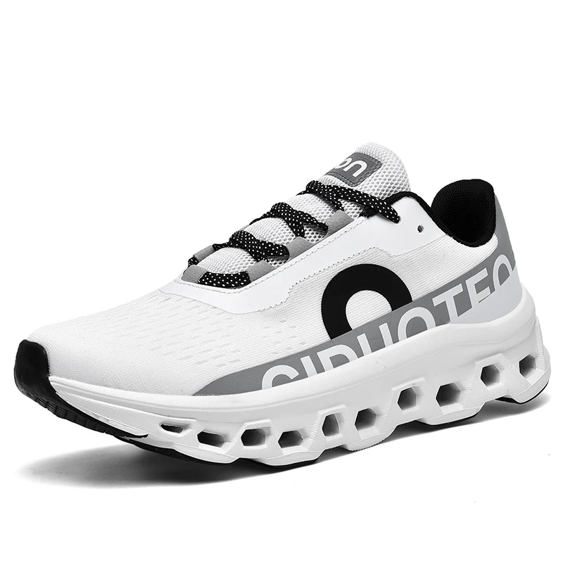 Men's breathable running shoes Fashion cushioning Running shoes Sports trendy shoes Popcorn sole Road shoes