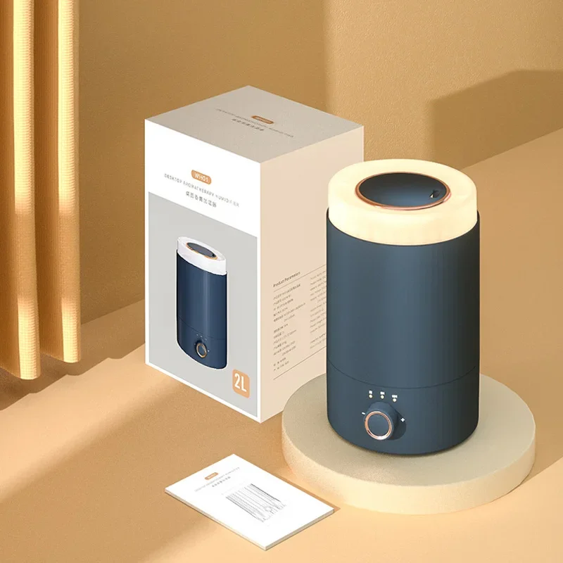 Humidificador de aire de aromaterapia ultrasónico para el hogar, difusor de aceites esenciales eléctrico con luz LED nocturna, gran capacidad, 2L