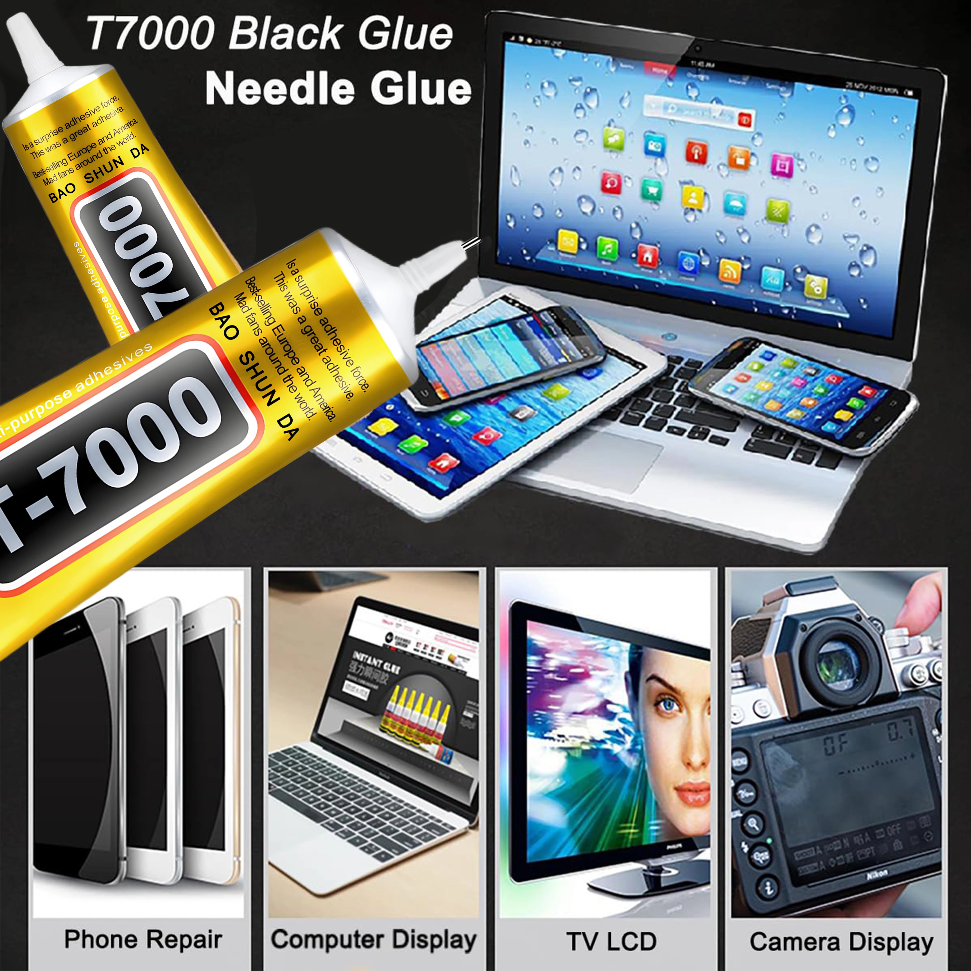 110ML T-7000 الهاتف المحمول شاشة تعمل باللمس الهاتف الغراء قوي shose DIY إصلاح الزجاج المكونات الإلكترونية نقطة الغراء الكريستال الملابس المنسوجات شعار بقعة الأقمشة الجلدية لاصقة. #5