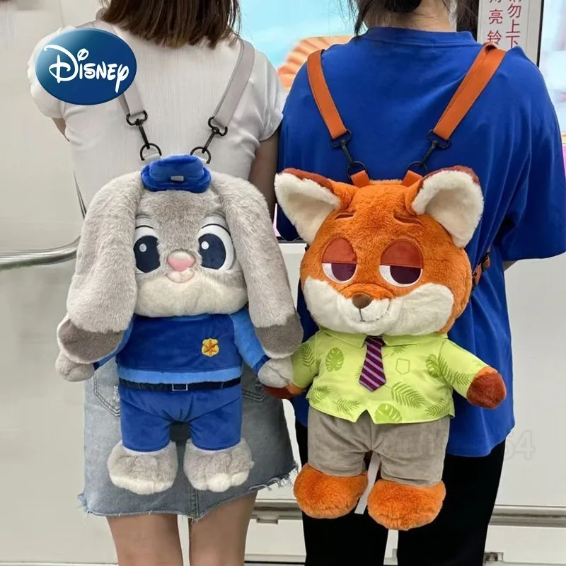 Disney judy nick nova mochila de pelúcia extra grande tendência da moda casual mochila de pelúcia dos desenhos animados bonito boneca saco de pelúcia alta qualidade