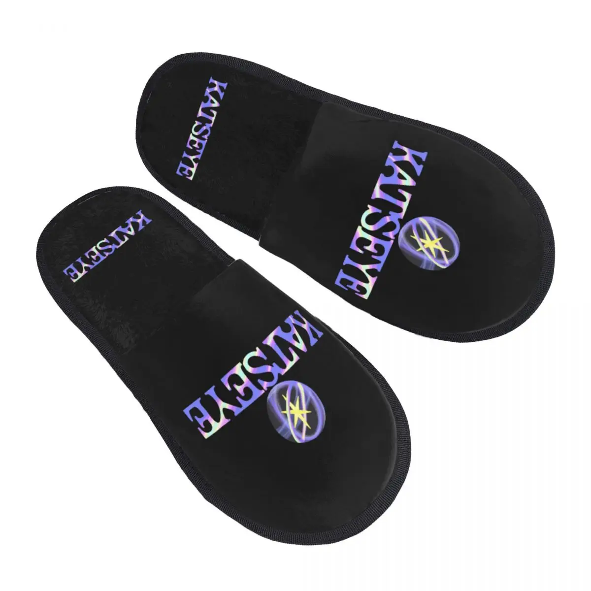 

KATSEYE Hand-drawn Logo Winter Home Cotton Slippers Bedroom Cozy Memory Foam Slides Anti Slip
