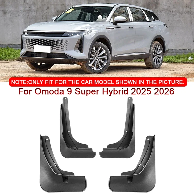 

For Omoda 9 Super Hybrid 2025 2026 Car Styling ABS Car Mud Flaps Splash Guard Mudguards MudFlaps Front Rear Fender Accessories