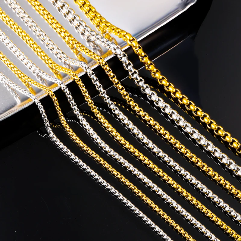 

1Meters Stainless Steel 2mm 2.5mm 3mm 4mm Pearl Chains For Jewelry Making Men Women Necklace Bracelet DIY Accessories Findings