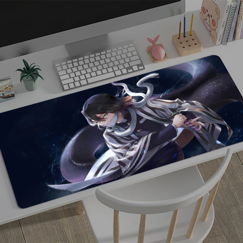 Mousepad Large Demon Slayer Gaming Keyboard Gamer Non-Slip Mouse Pad on The Table Desk Mat coaster Anime PC carpet Mouse Mats
