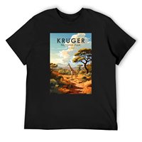 Kruger National Park South Africa Giraffe Travel Art Vintage T-Shirt summer top oversized shirts men graphic