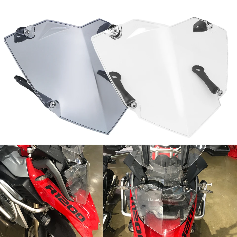 Motorfiets Koplamp Grille Voor BMW R1200GS R1250GS R 1250 GS LC Voor Adventure Licht Bescherming Cover Motorfiets Acryl Koplamp Protector Guard 2013-2023 Hoofd Lamp Cover Masker