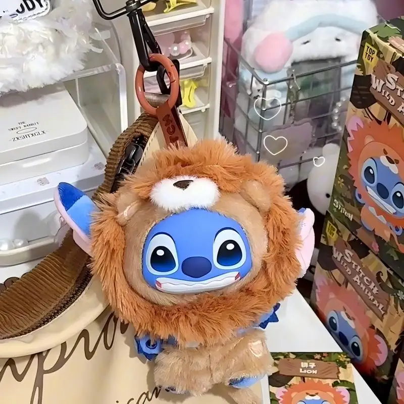 Disney Stitch Wild Animal Series Vinyl Plush Blind Box Stitch Mystery Box Doll Bag Keychain Pendant Decor Surprise Bag Toy Gifts