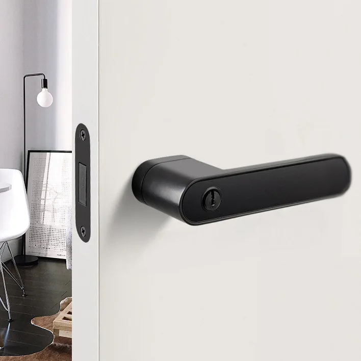 Imagem -06 - Fechaduras do Quarto Minimalistas Bloqueio de Absorção Magnética Mudo Interior Ecológico Pull up Door Handle