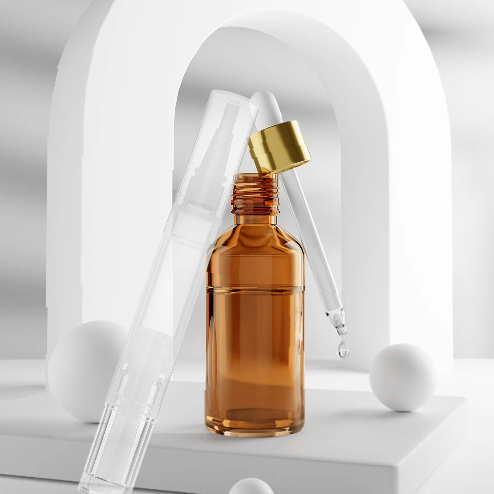 5Ml Refillable Oil Pen Transparent Twist Design for Foundation Hair Oil Perfume Essential Liquids Leakproof Applicator