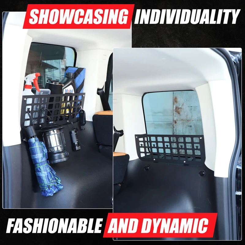 2023+ For  Haval Raptor trunk side window storage fence car trunk storage baffle mesh storage rack bag rack aluminum alloy