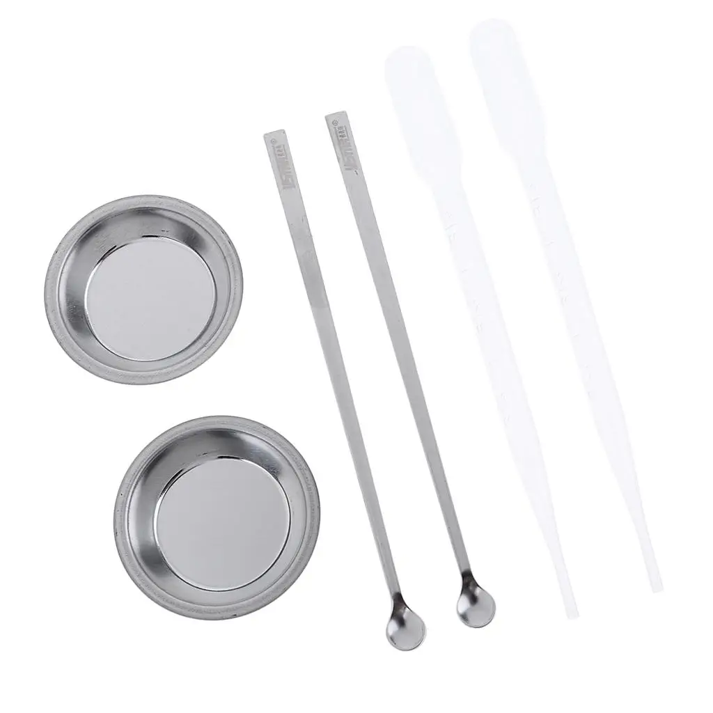 

2Pcs Color Paint Tray Model Toning Palette Tool with Paint Stirrer Dropper