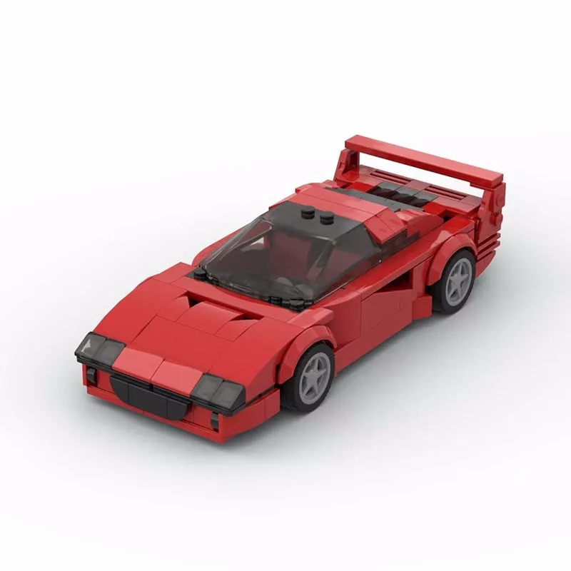 MOC Technical Car Ferraried Speed Champions F40 Stallone Enzo SF90 Pista Monza Daytona SP3 Supercar Sets Building Blocks Toys