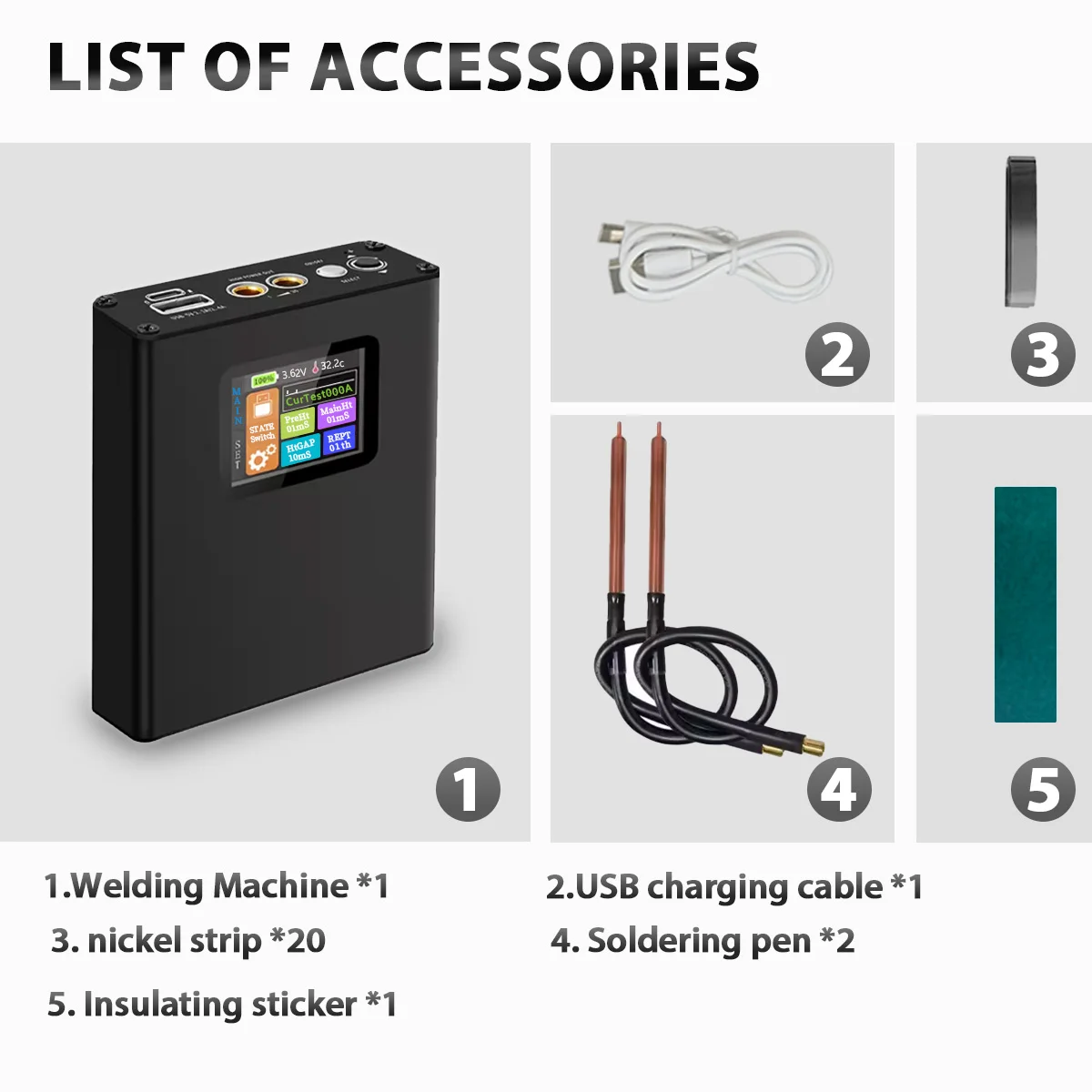 الكنز هنتر المحمولة بقعة لحام بطارية ليثيوم رقمية المحمولة عدة 30 سرعة قابل للتعديل لون عرض آلة لحام #6