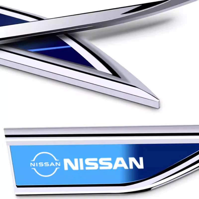 2Pcs Car Styling Side Fender Body Emblem Stickers Knife Badges Decoration For Nissan Qashqai Juke Pulsar Sentra Altima Patrol view 3