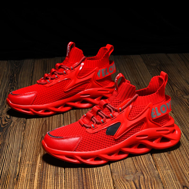 أحذية الجري الرجالية الرياضية في الهواء الطلق، خفيفة الوزن ومريحة، أحذية كاجوال مسطحة شبكية قابلة للتنفس، أحذية رياضية ناعمة للجيم للرجال