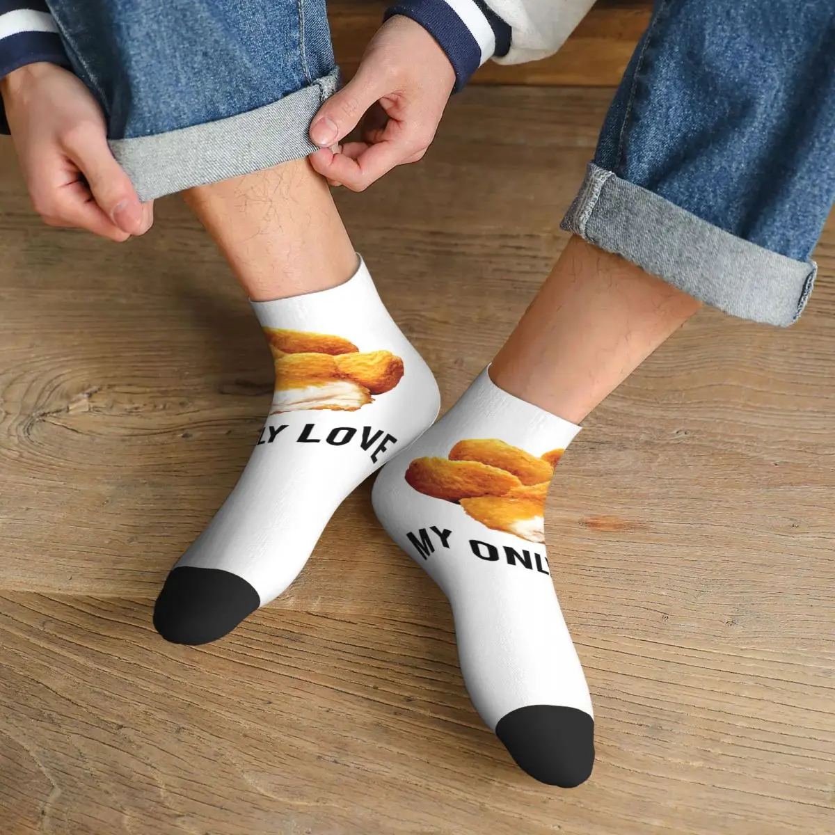 

Chicken Nuggets My Only Love Socks Harajuku High Quality Stockings All Season Socks Accessories for Man Woman Christmas Gifts