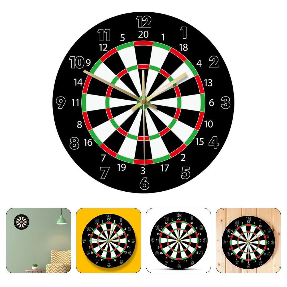 Darts Wall Clock Sticker Room Office Hanging Adorn Indoor Home Decor Decorative