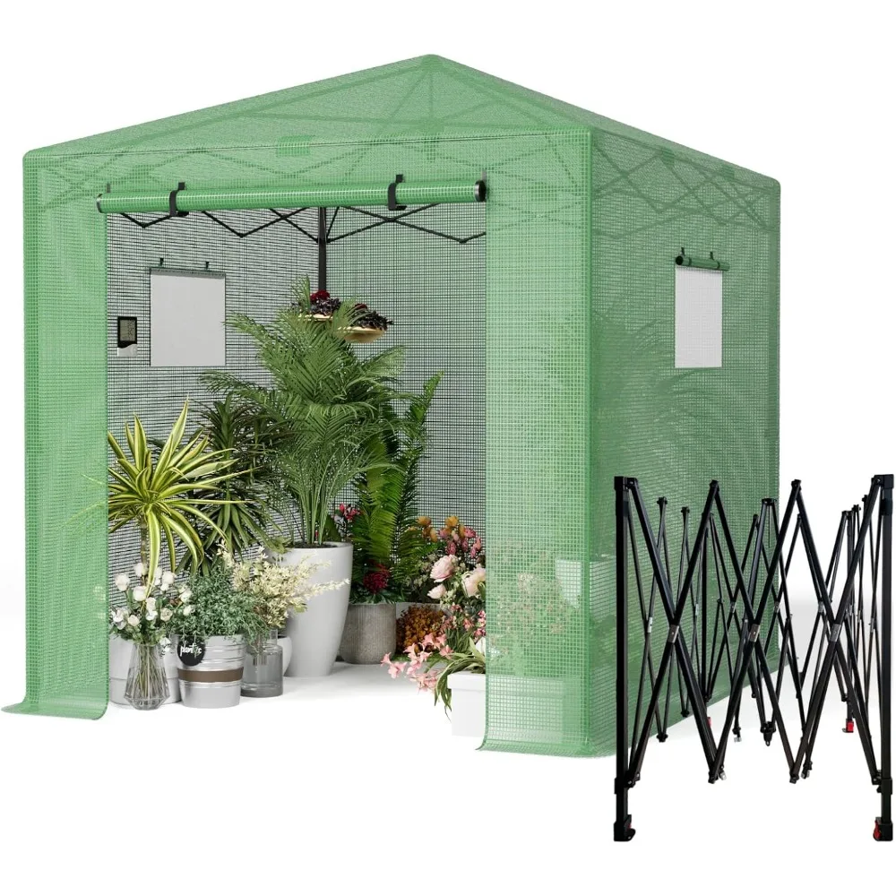 

Greenhouse 10x10FT, Pop Up Green House for Outdoors, Portable Greenhouses, Walk-in Greenhouses, Popup Greenhouse Kit