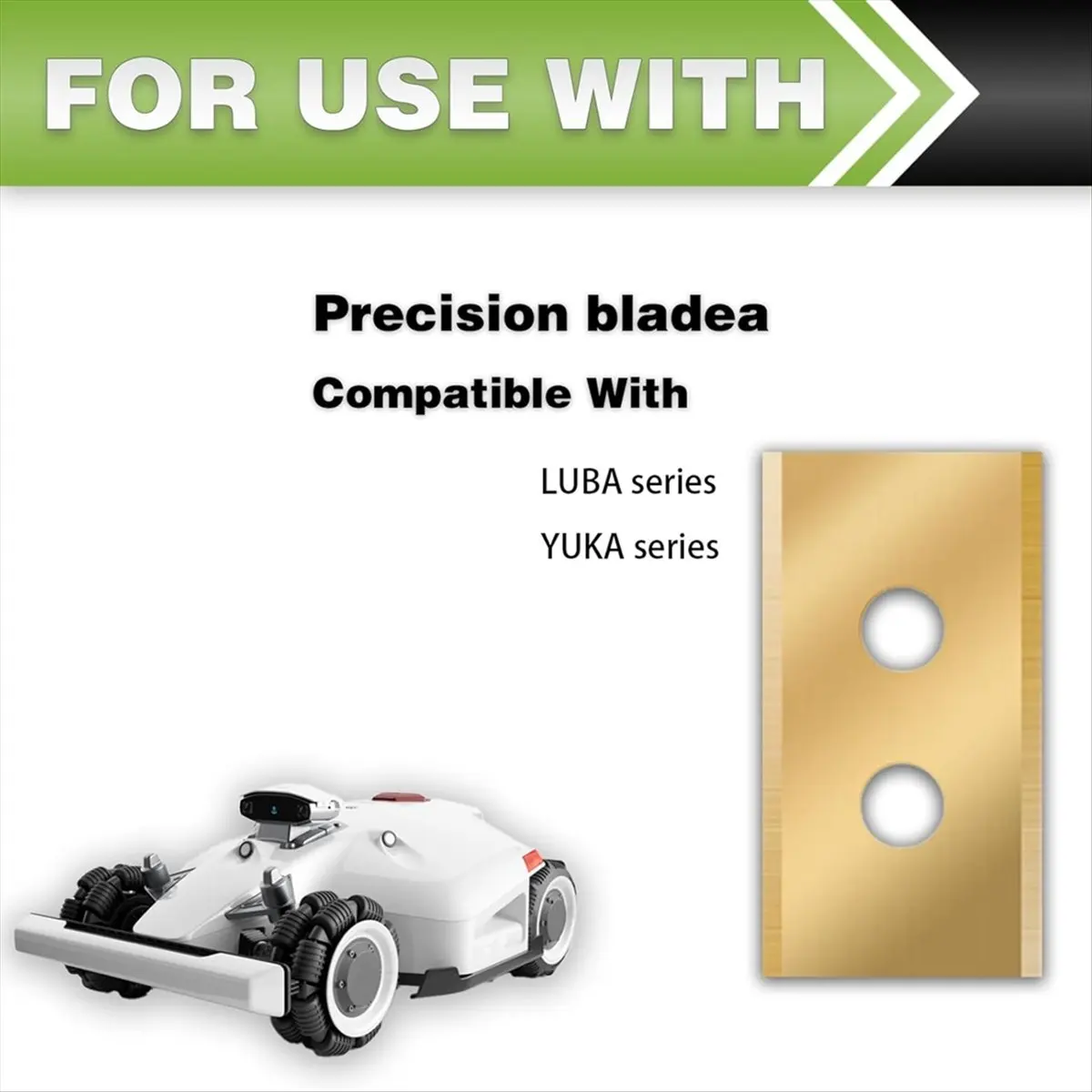 

ABME 36pcs Replacement Blades for Luba & Yuka All Series Robotic Titanium Mower Blades with Washers