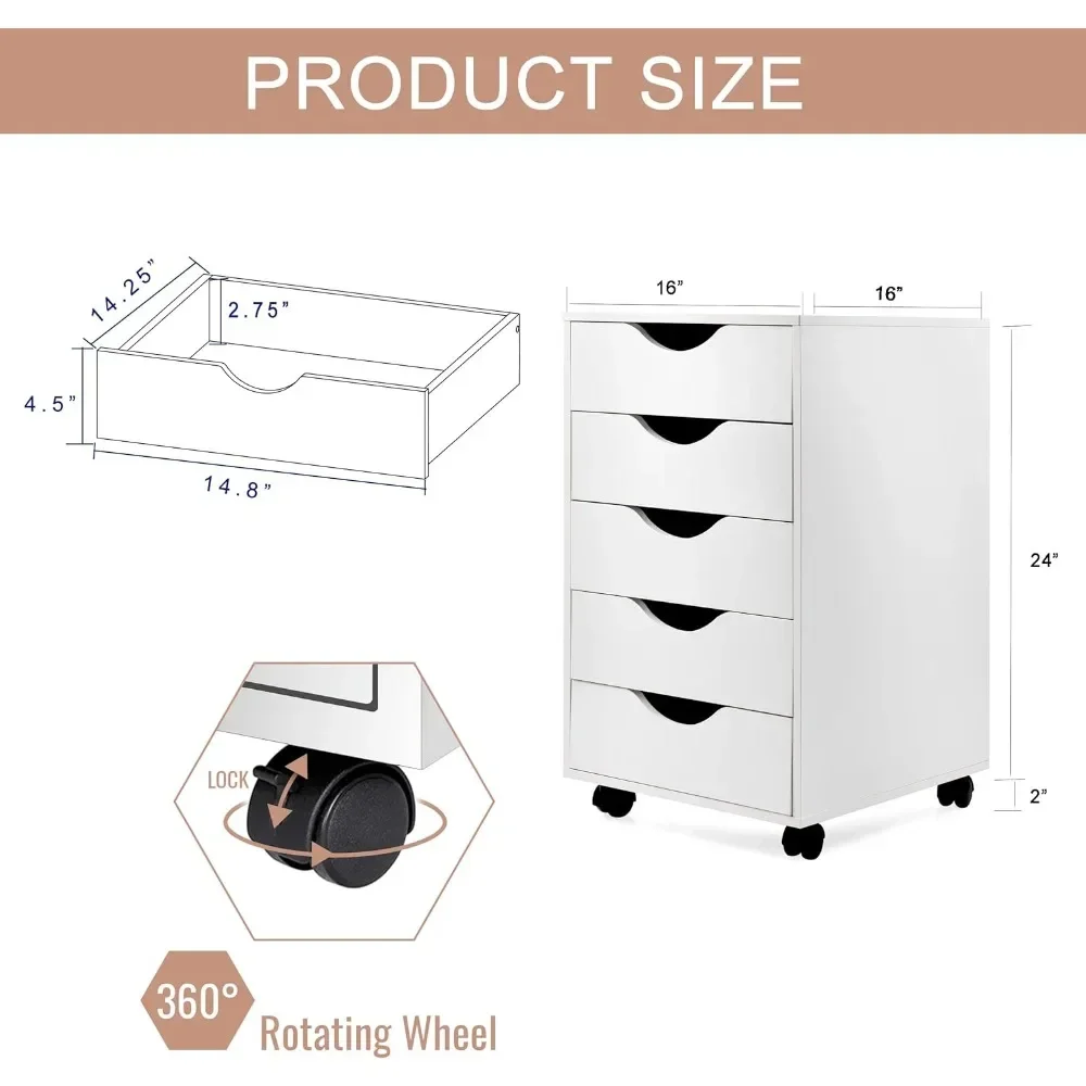 

Популярный деревянный вертикальный шкаф для документов с 5 ящиками - органайзер для хранения, настольный, 16 дюймов (глубина) x 16 дюймов (ширина) x 26 дюймов (высота), белый