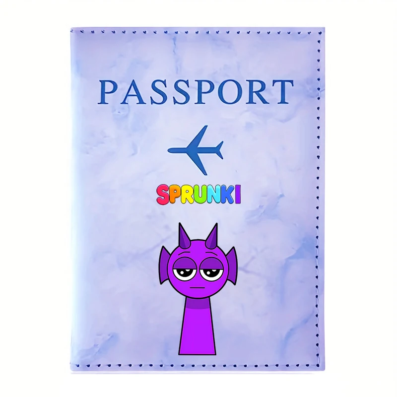 Sprunki Passport Holder Man Woman Fashion Travel Wallet Document Organizer Cartoon Waterproof Document Holder Passport Gift New