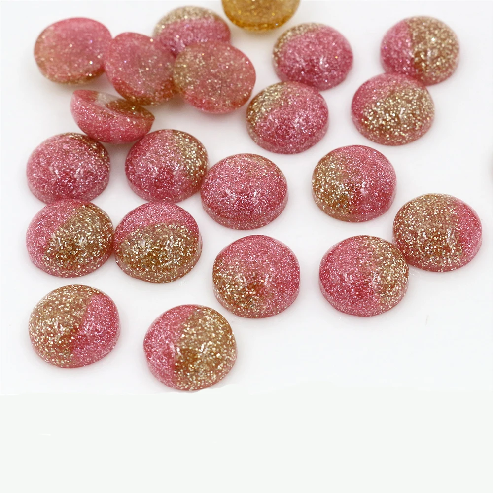 Nieuw Nieuw Nieuw!! 40 Pcs 12 Mm Mix Kleuren Flat Terug Resin Cabochons Cameo Fit 12 Mm Cameo Base Cabochons Voor Charms Armband ketting