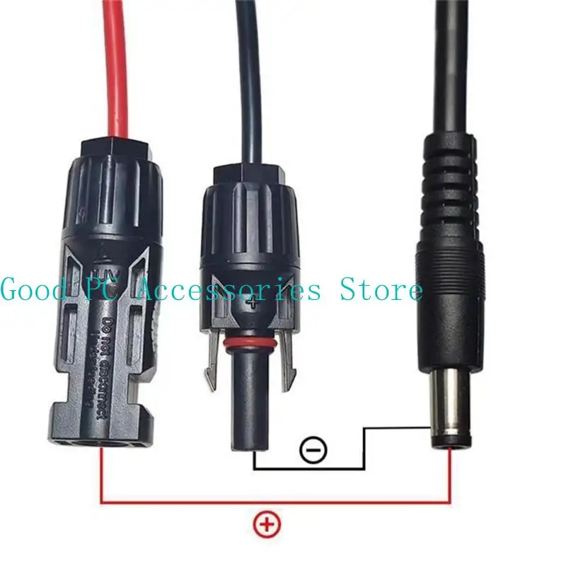 R53C zonnepaneel connectoren met 5,5 mmx2,1 mm adapterverlengiekabel 16AWG