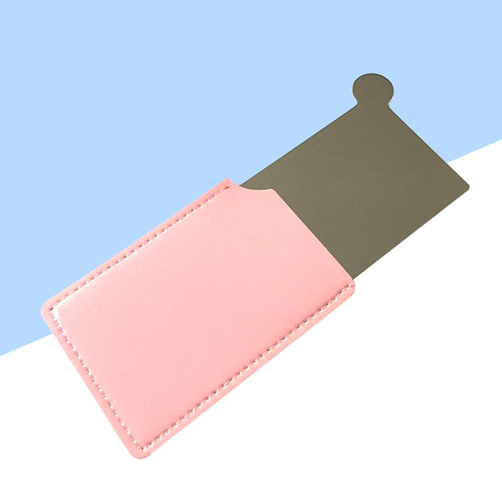 

Unbreakable Stainless Steel Portable Square Makeup With Case For Women Clear Compact Folding Design Light Weight Mirror