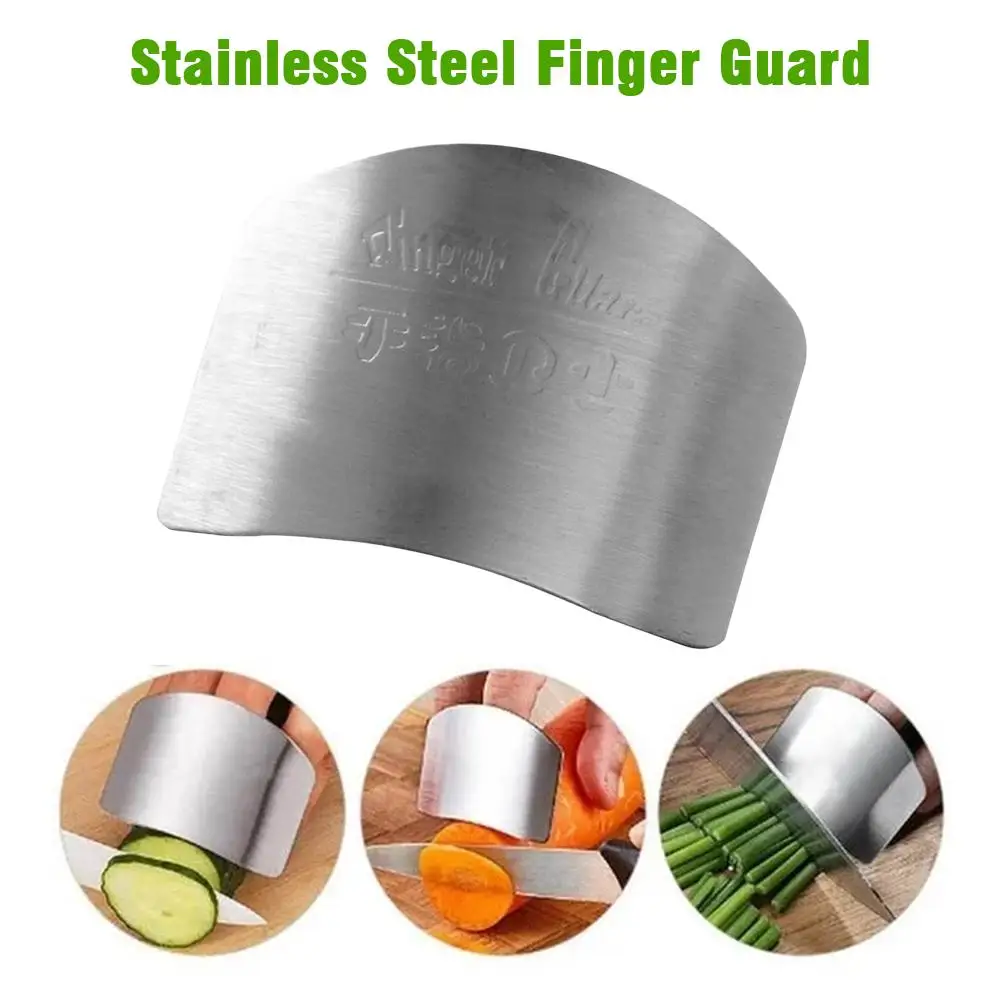 

Stainless Steel Finger Protector Anti-cut Finger Guard Vegetable Kitchen Accessories Hand Protecter Kitchen Cutting Gadgets G2Y4