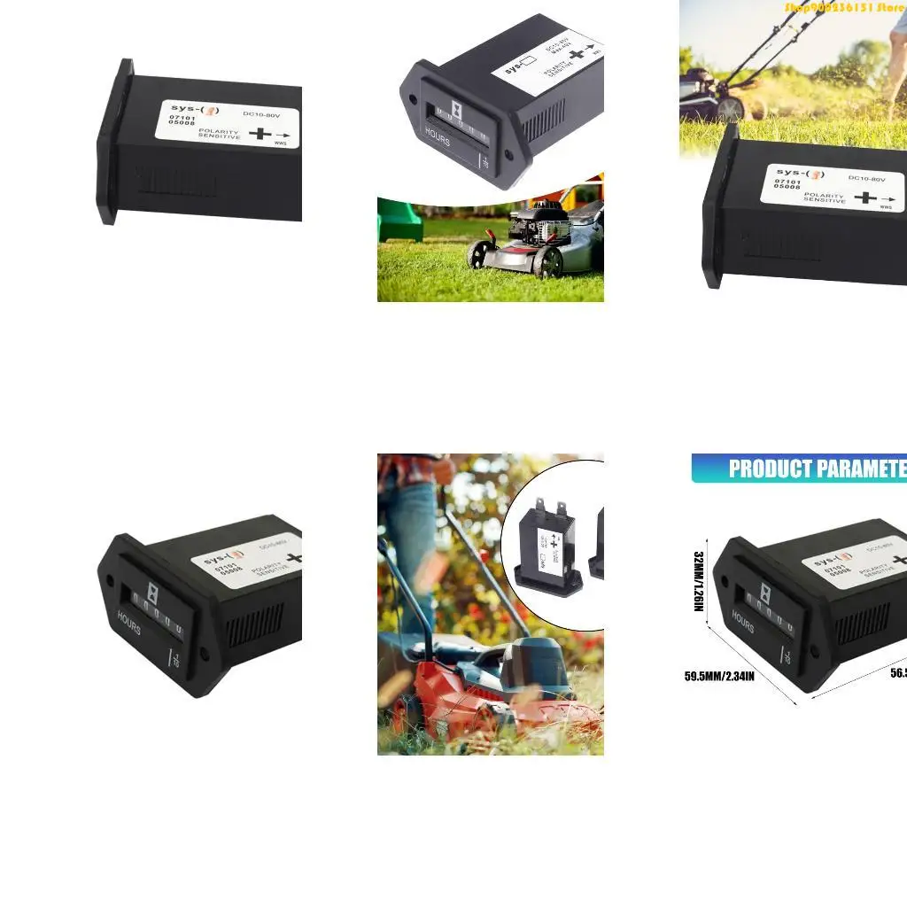 G92C Equipment Service Planning Meter, 6 Number Mechanical Hour Counter with Cumulative Hour Record and Clear 0-99999.9 Display