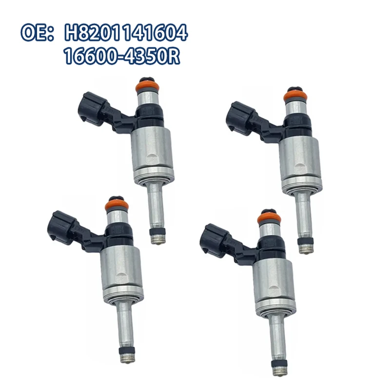 4 unidades de injetores de combustível 4350R0060 adequados para Renault Clio Megane Dacia Duster Lodgy 1.2 TCe H8201141604 16600-4350R