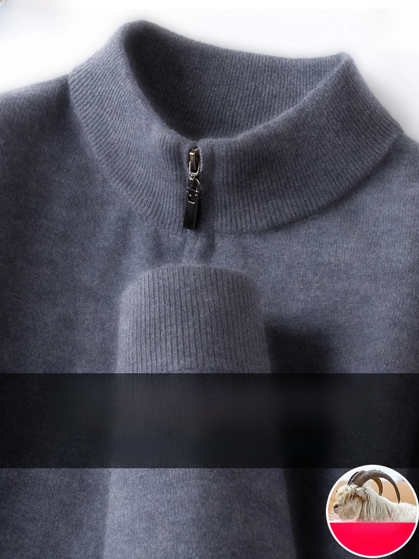 

Pierre Cardin Men's Camere Knitwear Zip Collar Fce Lined Thiened Sweater Autumn Winter Warm Faion Ci Sle Woolen ...