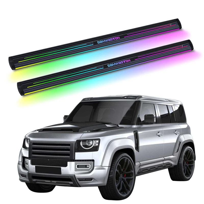 

Automatic Electric Power Neon Led Light Side Step Running Board for Land Rover Defender 2020-2023