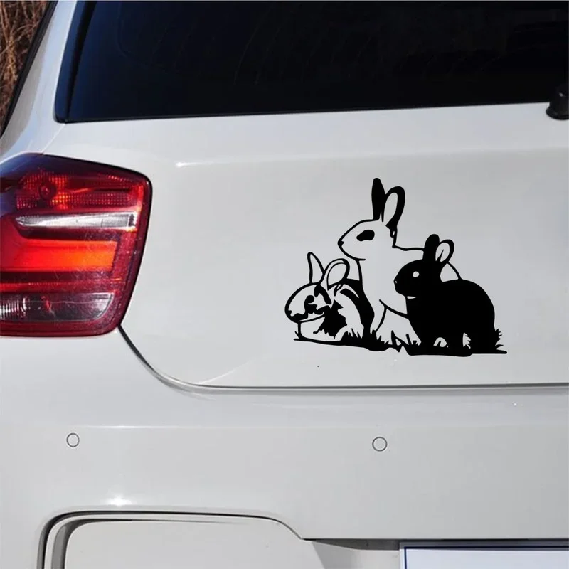 Car Stickers Decor Motorcycle Decals Cute Rabbit Decorative Accessories Creative Sunscreen Waterproof PVC