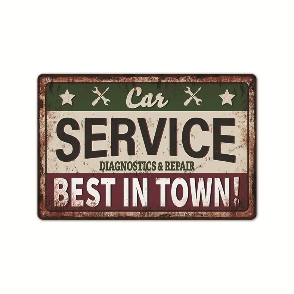 Trendy Iron Vintage Metal Tin Signs Plaque Classic Car Wall Art Decor Dad's Garage Caferacer Motorcycle Funny Retro Signs Cafes