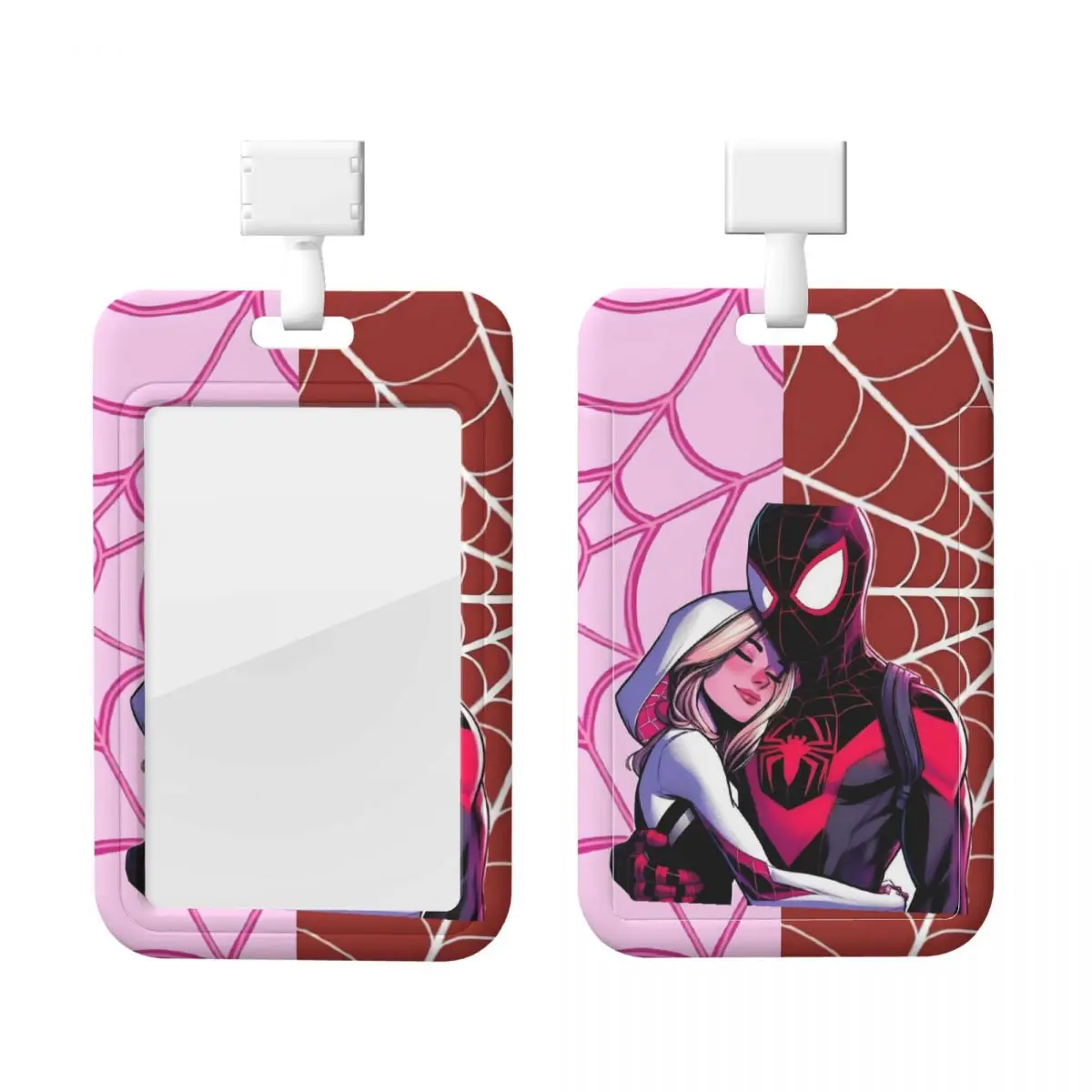 

Custom Gwen Stacy Spiderman ID Badge Holders Hospitals Card Holder Unisex Superhero Neck Lanyard Credit Card Holders Neck Strap