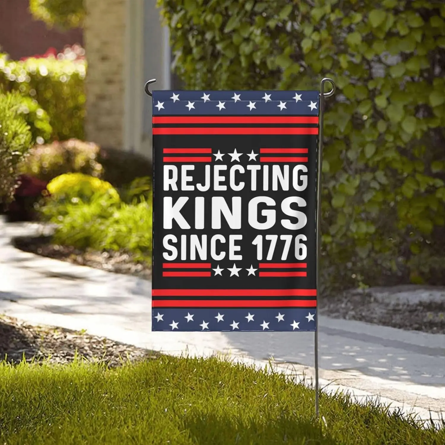 Rejecting King Since 1776 Garden Flag Personalized Garden Flags 12x18 Double Sided House Flag For Yard AAO YYX EEZ